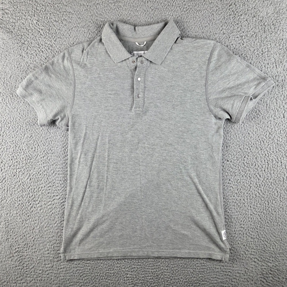Reigning Champ Polo Shirt Mens M Gray Solid Cotton golf casual Canada